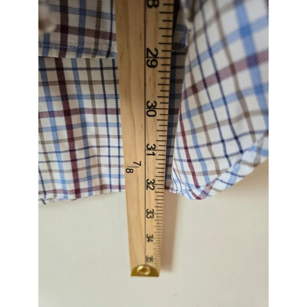 Banana Republic Men's Plaid Slim‎ Fit Long Sleeve Button Down Shirt Size L